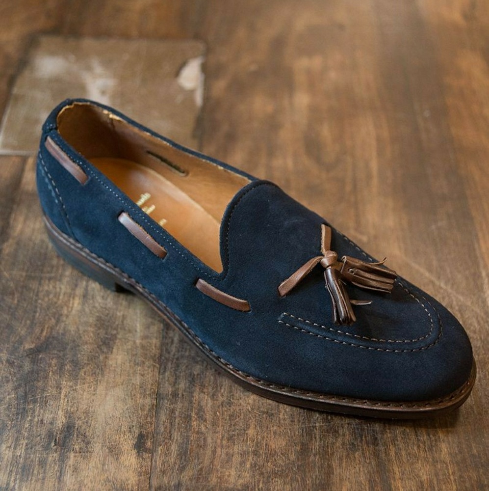 Allen Edmonds Navy Suede Acheson Shoes